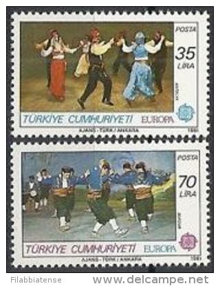 1981 - Turchia 2318/19 Europa ----- - Unused Stamps