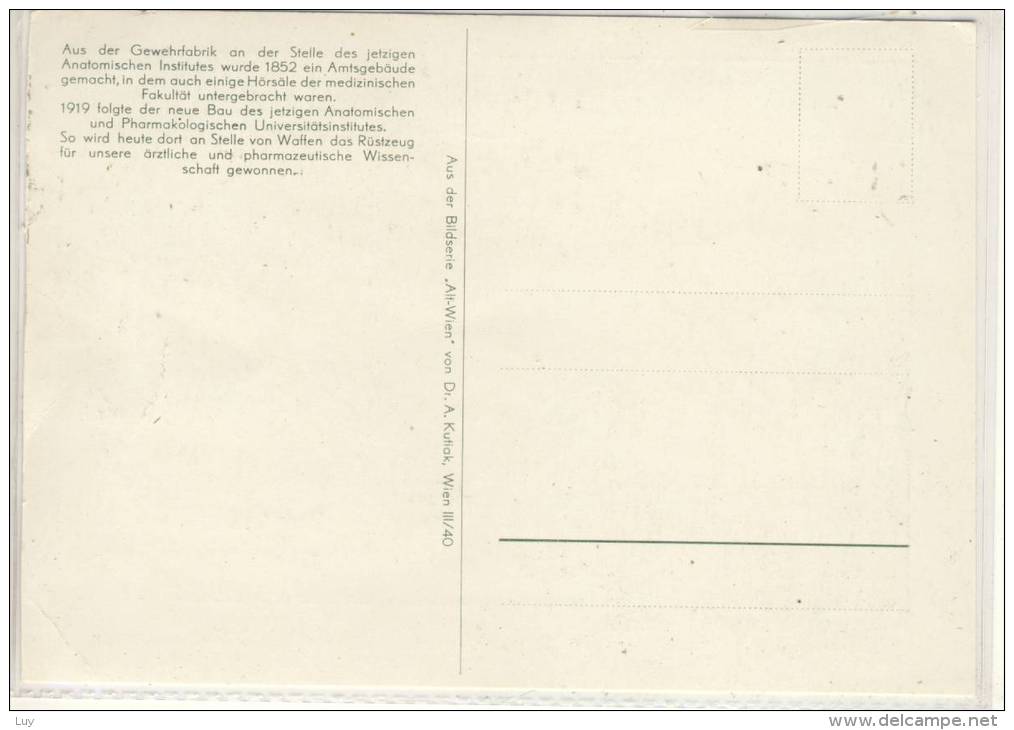 WIEN - Gewehrfabrik  Waffen An Der Stelle Des Jetzigen Anatomischen Instiutes, - Autres & Non Classés