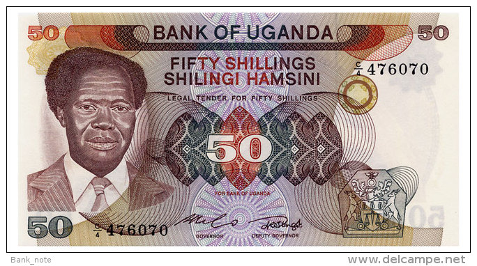 UGANDA 50 SHILLINGS ND(1985) Pick 20 Unc - Uganda