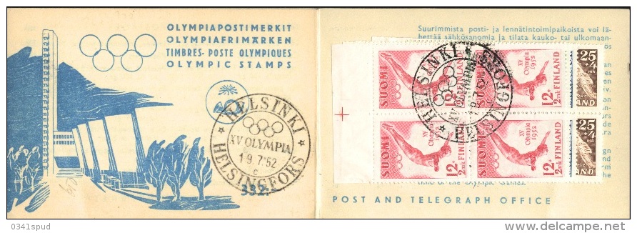 Jeux Olympiques 1952 Finland Carnet  Olympic Stamps  Very Fine TB - Summer 1952: Helsinki