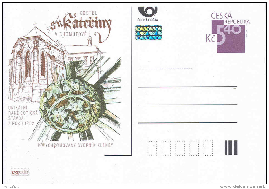Czech Republic - Gothic Church St. Catherine In City  Chomutov, Special Postal Stationery, MNH - Postcards