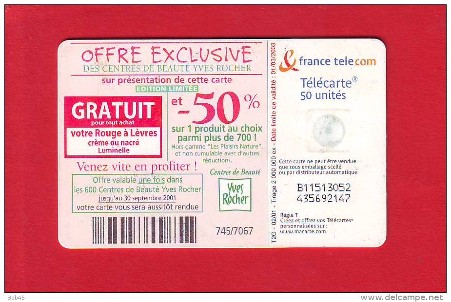 341 - Telecarte Publique Yves Rocher (F1126A) - 2001