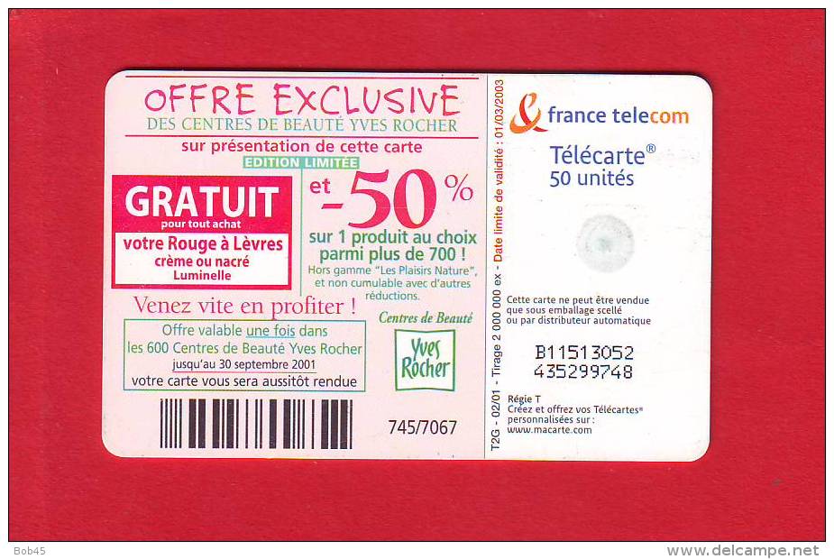 343 - Telecarte Publique Yves Rocher (F1126A) - 2001