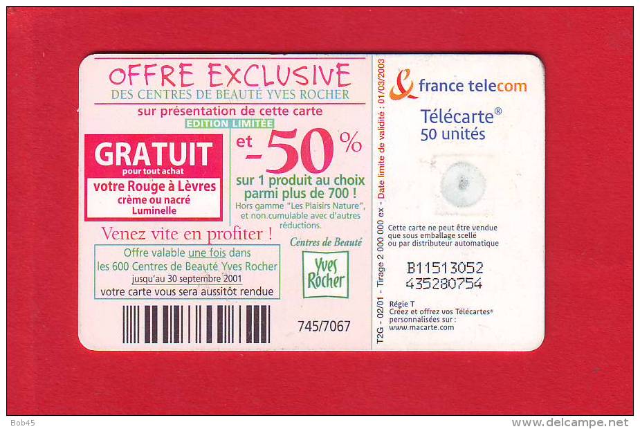 344 - Telecarte Publique Yves Rocher (F1126A) - 2001