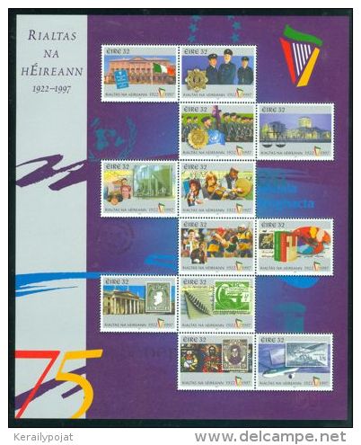 Ireland - 1997 Republic 75 Years Sheet MNH__(THB-2613) - Blocchi & Foglietti