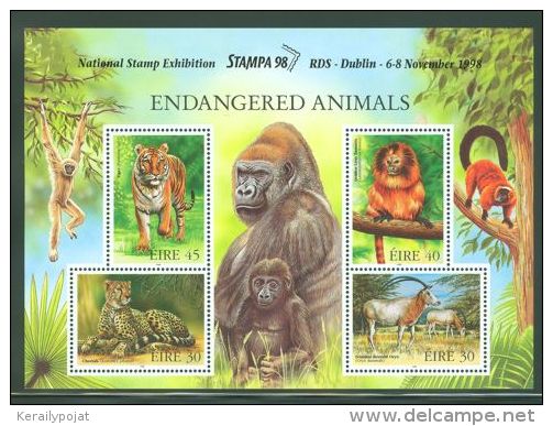 Ireland - 1998 Wild Animals Block II MNH__(THB-2457) - Blocks & Sheetlets