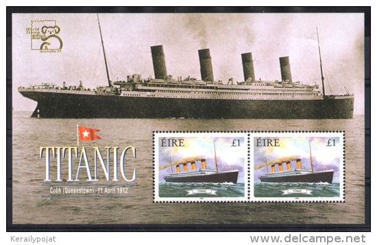 Ireland - 1999 Titanic Block Overprint MNH__(TH-4059) - Hojas Y Bloques