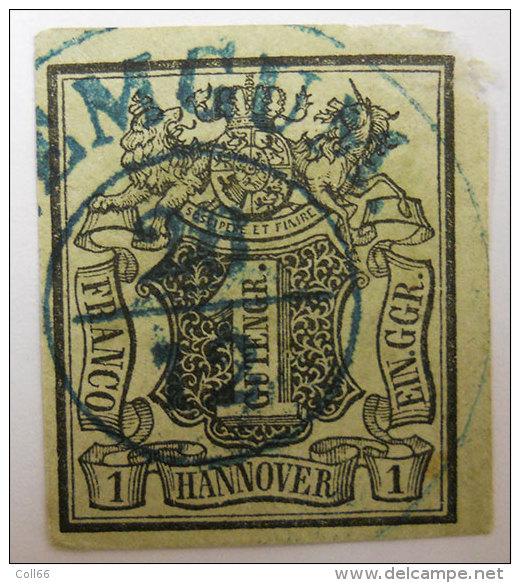 Timbre Ancien Hannovre Oblitéré Avec Charnières Voir Scans Recto-verso Postage Include Inclus Pour Europe - Hanovre