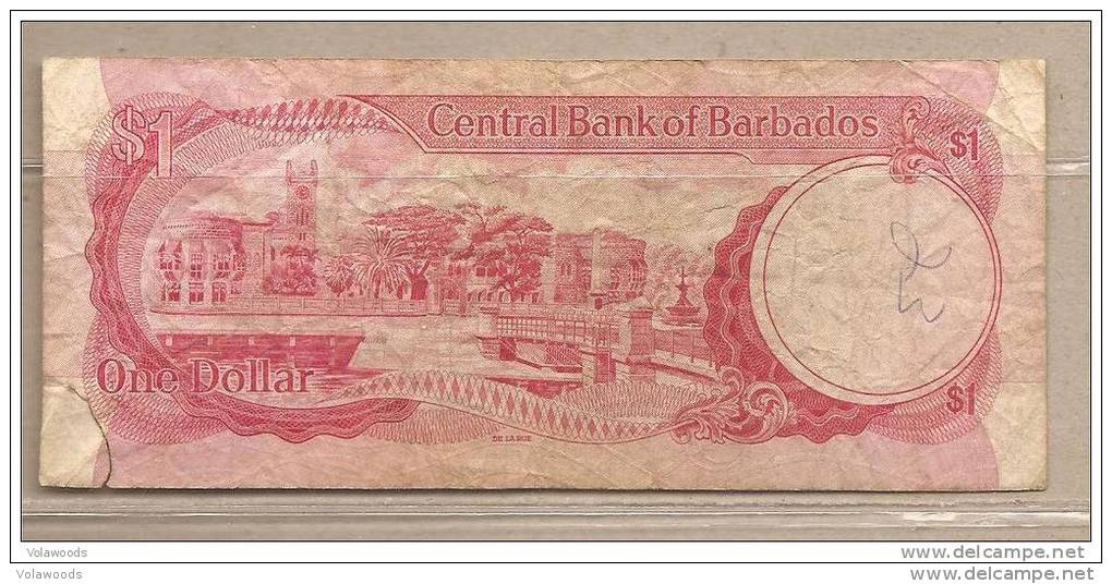 Barbados - Banconota Circolata Da 1 Dollaro P-29a.1 - 1973 #19 - Barbados