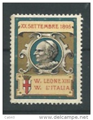 MARCA DA BOLLO/REVENUE  - ERINNOFILO - XX SETTEMBRE 1895 - W LEONE XIII W L'ITALIA - NUOVO PIENA GOMMA - Fiume & Kupa