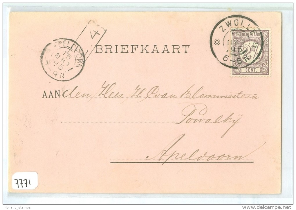 HANDGESCHREVEN BRIEFKAART Uit 1895 Van ZWOLLE Naar APELDOORN * NVPH Nr. 33 (7771) - Brieven En Documenten