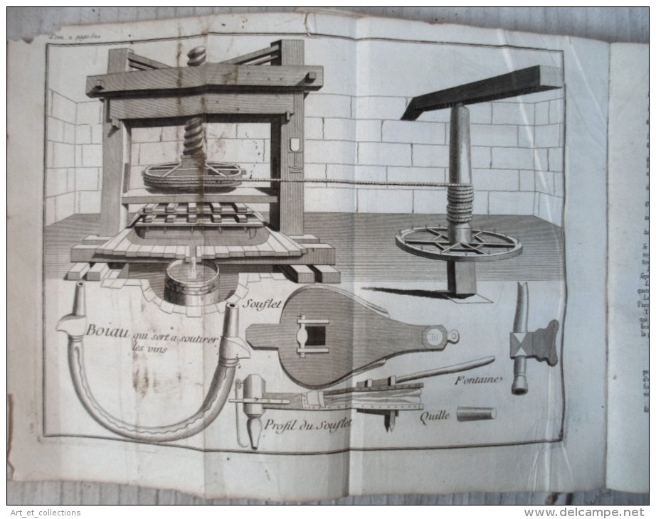 MAISON RUSTIQUE   / 2è tome illustré de 1755 / Jardins,  Vigne, Chasse, etc