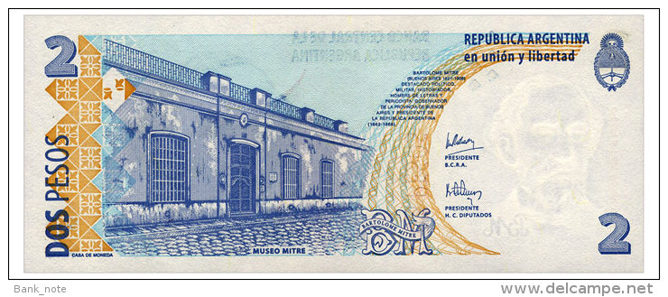 ARGENTINA 2 PESOS ND(2006) SERIES G Pick 352 Unc - Argentine