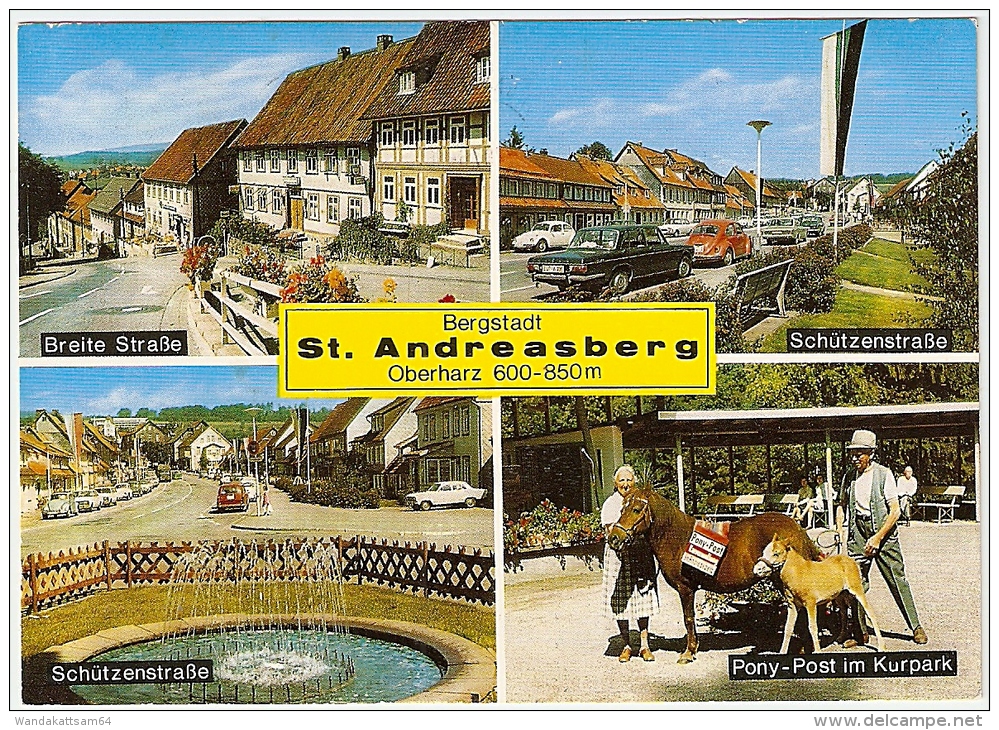 AK 542723 Bergstadt St. Andreasberg Oberharz 600-850 M Mehrbildkarte 4 Bilder -1. 10. 76 - 16 3424 BERGSTADT SANKT ANDRE - St. Andreasberg