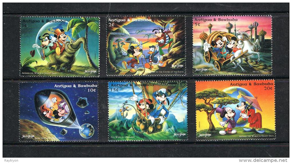 Antigua & Barbuda 1996 Sc # 1987 / 1992  MNH **  Disney - Jules Verne - Short Set - Disney