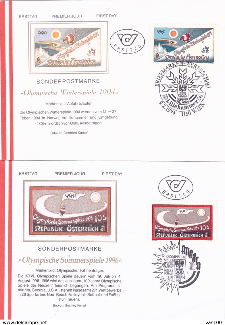 LOT 8 ITEMS,OLYMPIC GAMES, FDC ROMANIA AUSTRIA.SEE SCAN IMAGE. - Ete 1980: Moscou