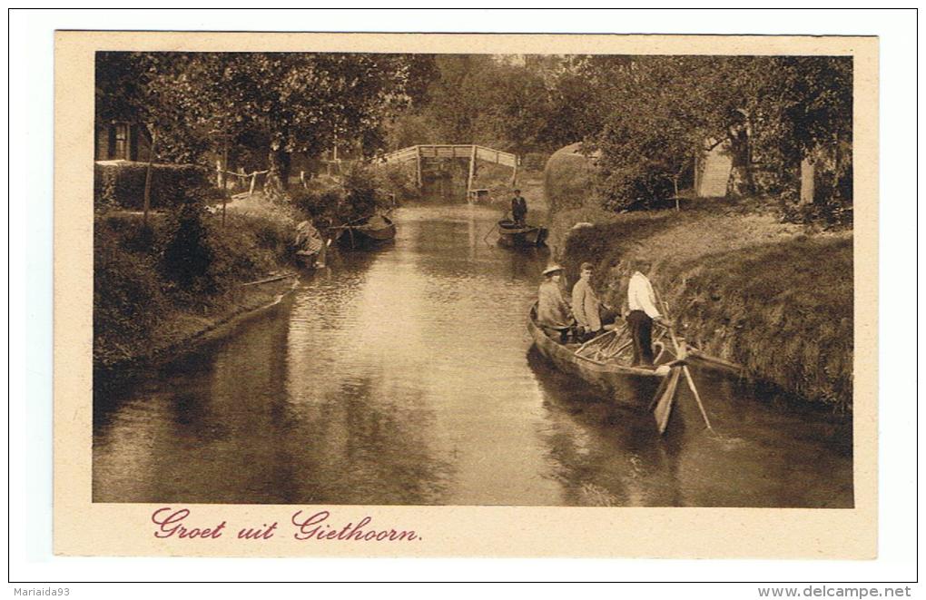 GIETHOORN - PAYS BAS - NEDERLAND - THE NETHERLANDS - GROET UIT GIETHOORN - Giethoorn