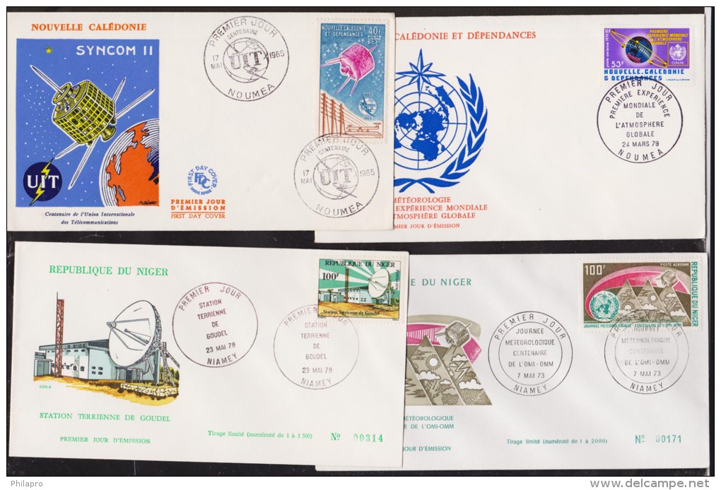 NIGER+NOU VELLE CALEDONIE  FDC  ESPACE  Réf  4454 - Hologrammes