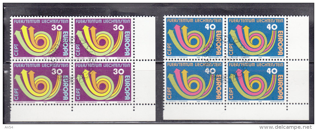 1973  N° 526 à 527   BLOCS DE 4  OBLITERES                    CATALOGUE ZUMSTEIN - Gebruikt