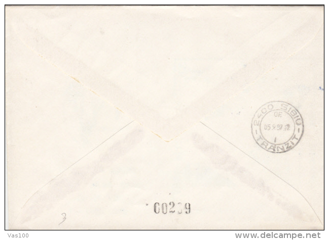 PLANES, PARACHUTING, SPECIAL COVER, 1987, ROMANIA - Parachutting