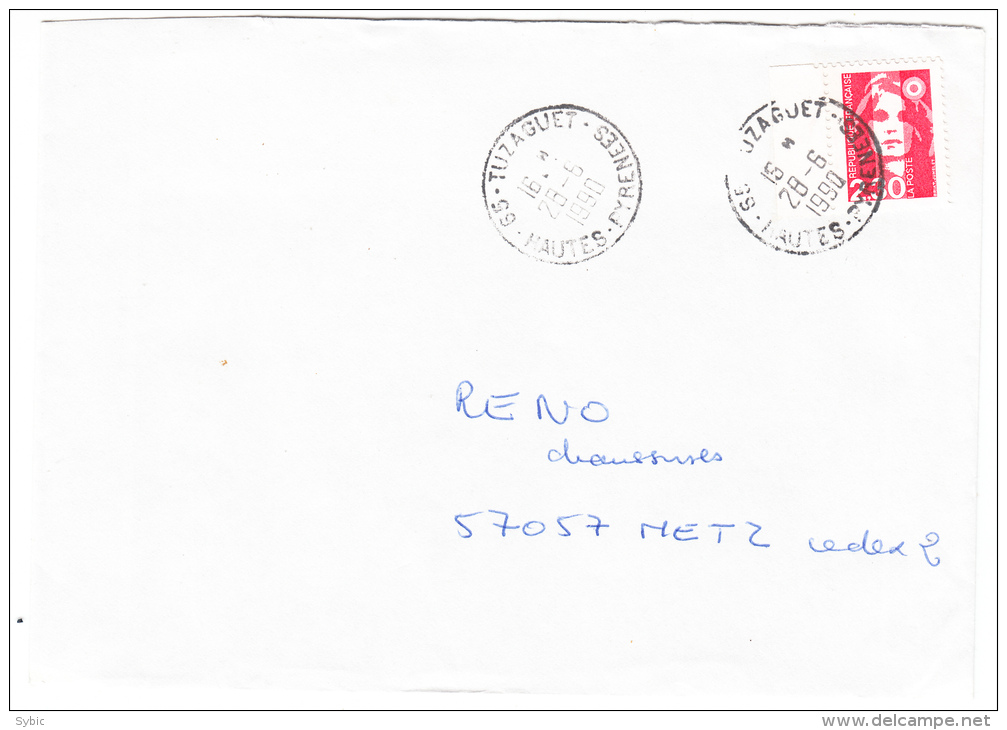 FRANCE - 1990  - Marianne Du Bicentenaire Sur Lettre  / Yvert 2614 - Storia Postale