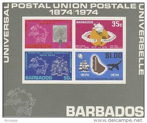 Barbados-1974 UPU MS MNH - Barbades (1966-...)