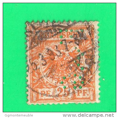 ,, PERFORE  ** F.W.G.. ** ALLEMAGNE ,, EMPIRE ,, ** 25  PF  ** 1899  //  1900 ,, TBE - Used Stamps