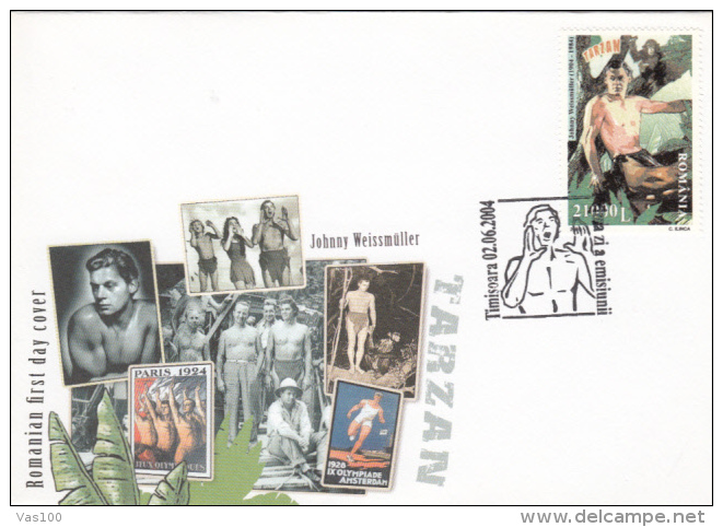 JOHNNY WEISSMULLER, ACTOR, TARZAN, SWIMMER, SPECIAL COVER, 2004, ROMANIA - Cinema