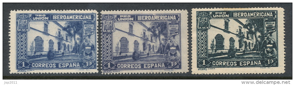 Spain 1930 Edifil 578, Color Variations. Pro Union Iberoamericana, MH (*) - Ungebraucht