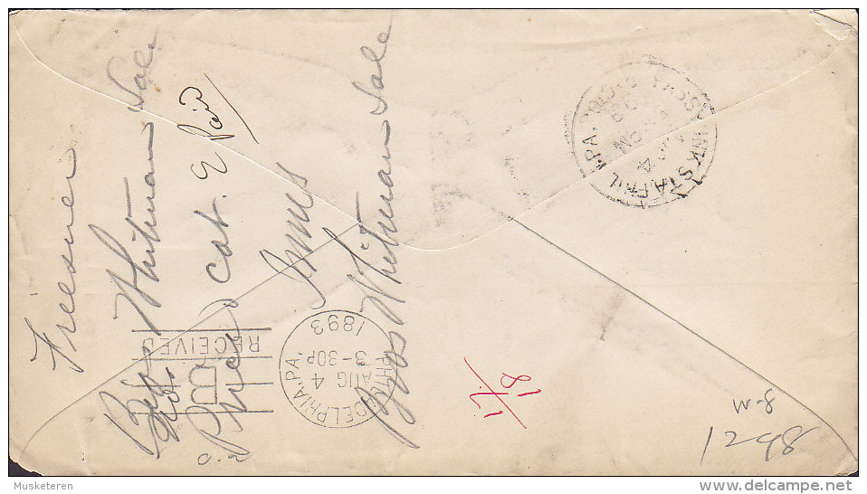 United States Postal Stationery Ganzsache Entier Private Print SUPERINTENDENT Of CITY SCHOOLS, LOS ANGELES 1893 Cover - ...-1900