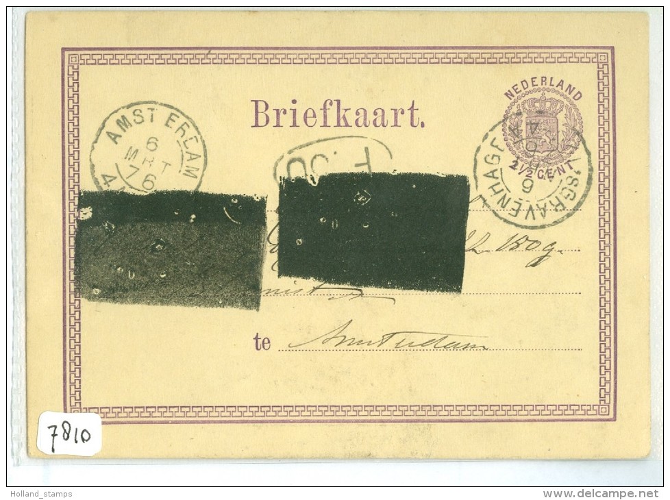 HANDGESCHREVEN BRIEFKAART Uit 1876 Van 's-GRAVENHAGE Naar AMSTERDAM * VOORDRUK NVPH Nr. 18 (7810) - Postal Stationery