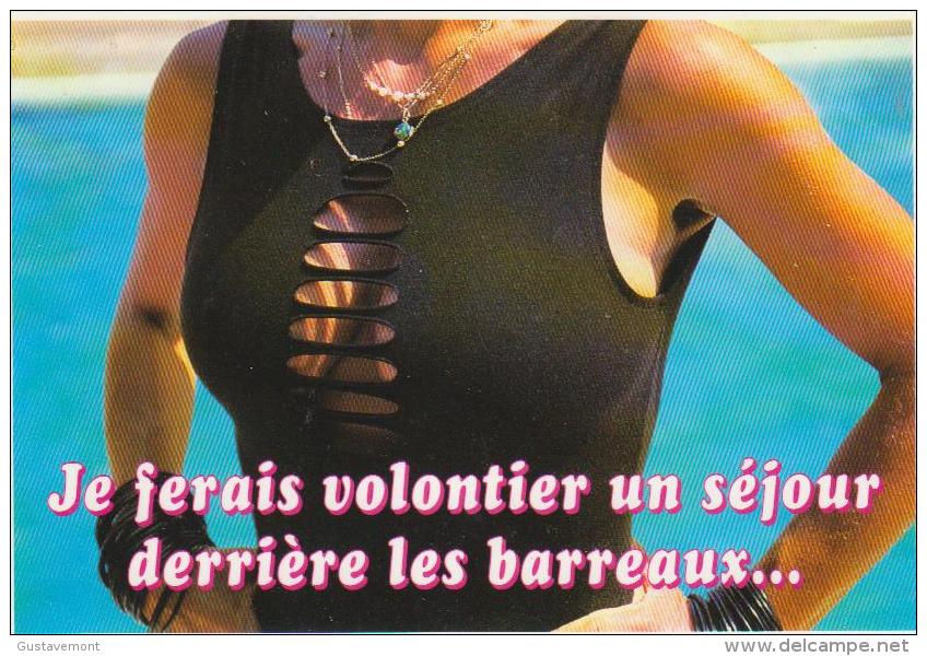 CPM Femme En T-shirt Ouvert Sur Les Seins "Je Ferais Volontiers Un Séjour Derrière Les Barreaux" Photo B Consoloni NEUVE - Pin-Ups