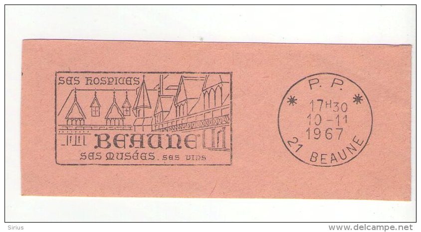 Flamme De BEAUNE 1967 - Hospices Musées Et Vins - Mechanical Postmarks (Advertisement)