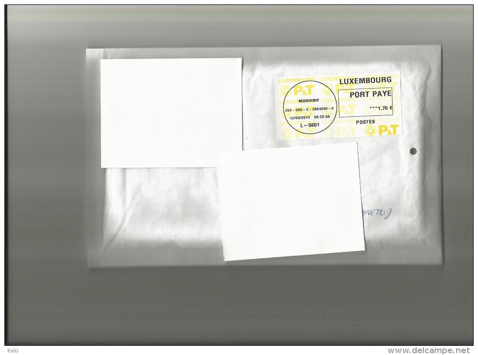 Cover From Luxembourg To Italy 12.03.2013 - Franking Machines (EMA)
