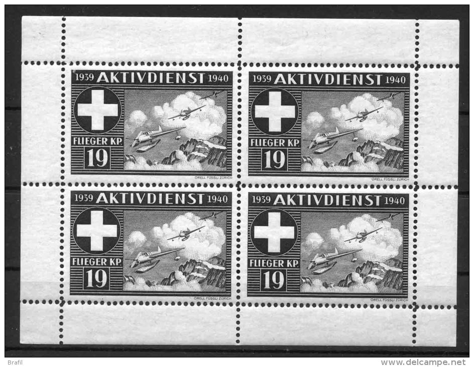 Svizzera Foglietto 1939 Aktivdienst 1940 Nuovo (**) - Neufs
