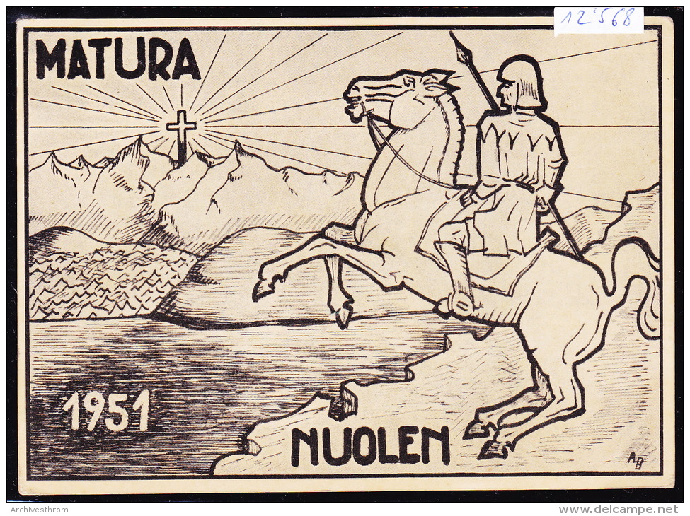 Matura Nuolen 1951, Unterschreibung AB ; Form. 10 / 15 (12´568) - Autres & Non Classés