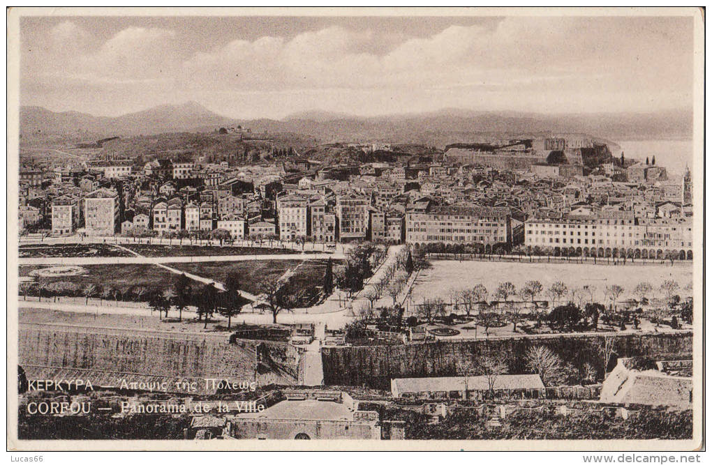 C1930 CORFOU - PANORAMA DE LA VILLE - Grèce