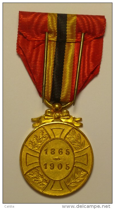 Belgique Belgium Medal Commemorative Of The Reign Of Leopold II 1865 - 1905 HIGH  GRADE - Belgique