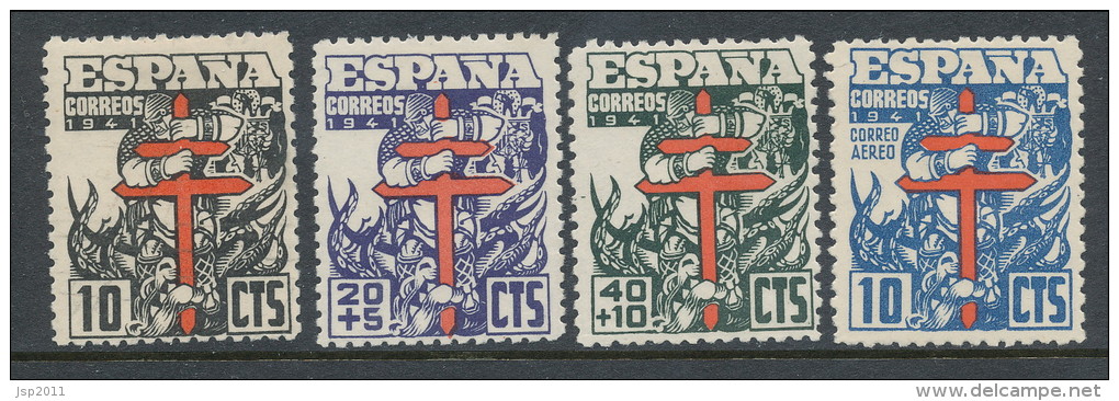 Spain 1940 Edifil #  948-951, Pro Tuberculosos, MH (*) - Nuevos