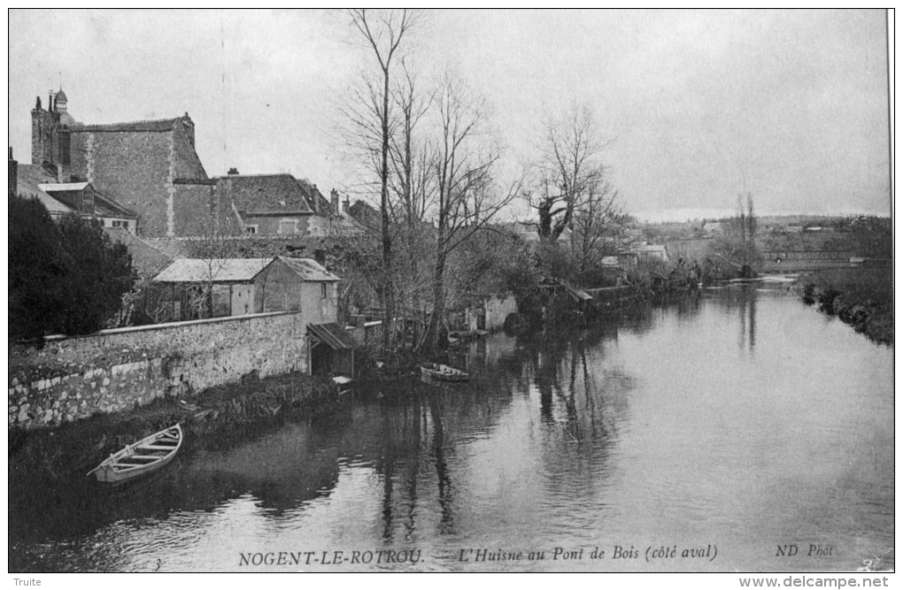 NOGENT-LE-ROTROU L HUISNE AU PONT DE BOIS COTE AVAL - Nogent Le Rotrou