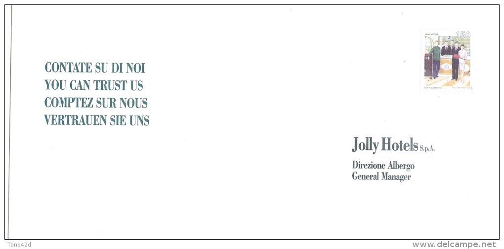 LIT 12 - PSEUDO ENTIER ENVELOPPE JOLLY HÔTELS  TB - Private Stationery