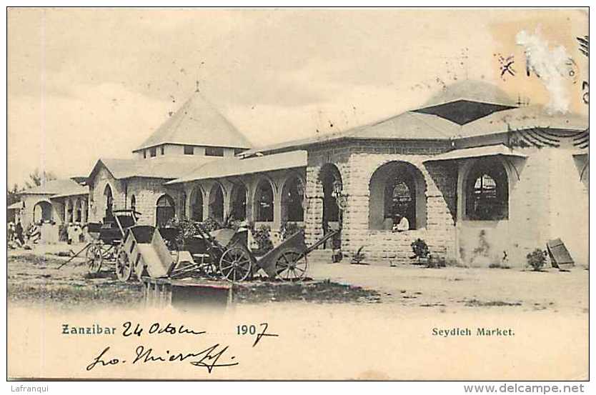 Pays Divers -ref A668- Zanzibar - Seydich Market  -carte Bon Etat  - - Ohne Zuordnung