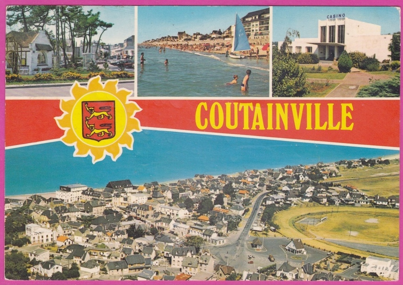 Coutainville Le Centre Ville La Plage Le Casino Vue Générale Aérienne - Coutances