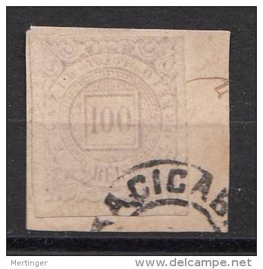 Brazil Brasilien Mi# 62 U Used 100R Cifra 1888 No Perforation On Fragment - Used Stamps