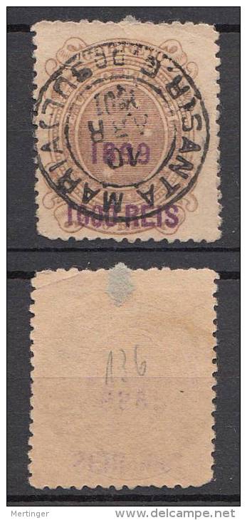 Brazil Brasilien Mi# 136 Used 1000R Overprint SANTA MARIA Postmark - Usados