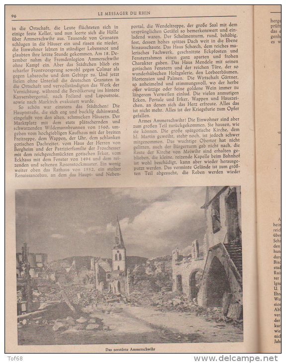 Almanach Le Messager Du Rhin 1946 Ostheim Sigolsheim Ammerschwihr - Grand Format : 1941-60