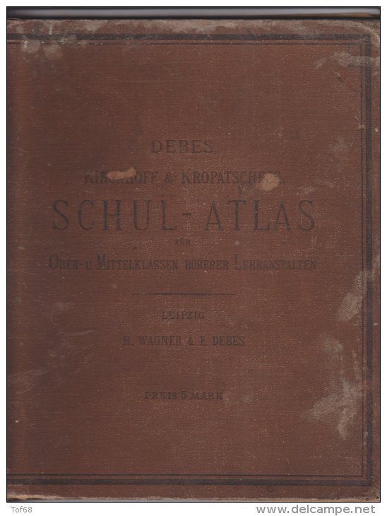 Debes Schul Atlas 1909 - Livres Scolaires