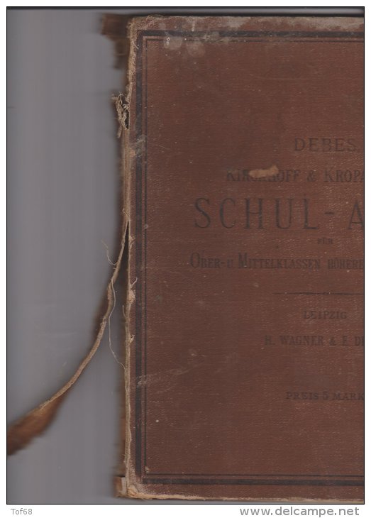 Debes Schul Atlas 1909 - Livres Scolaires