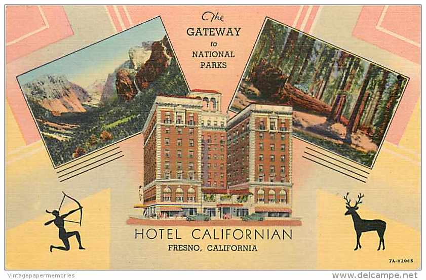 210545-California, Fresno, Hotel Californian, 1953 PM - Fresno