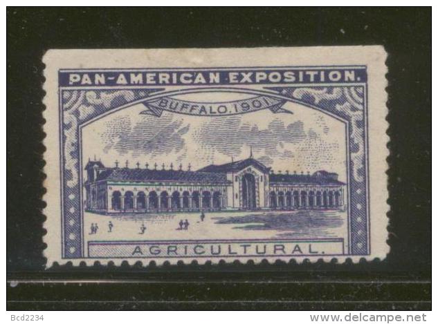 USA 1901 BUFFALO PAN AMERICAN EXHIBITION TYPE 10 POSTER STAMP HM AGRICULTURAL BLUE - Recordatorios